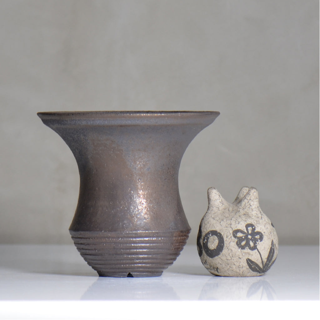 YATAGARASU / KOTETSU - 01 / XL / 約 φ16.5cm /  植木鉢