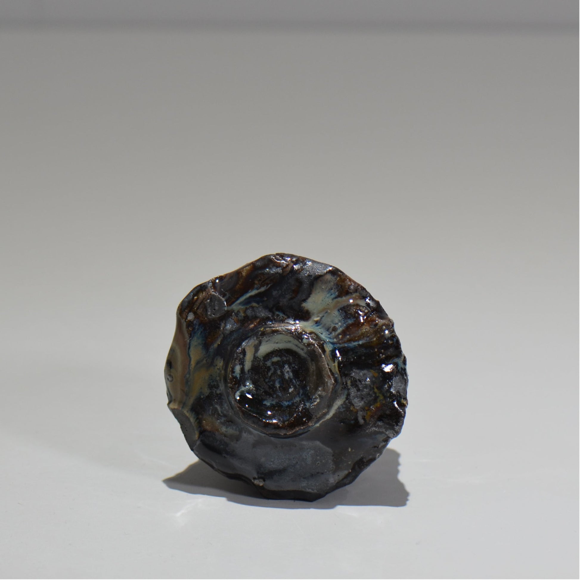 木村 貴史 / 黒泥彩白釉ぐい呑 /kt_07