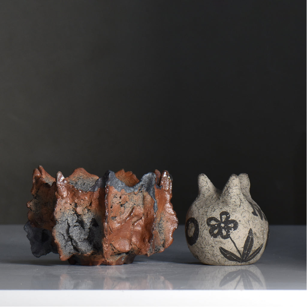 木村 貴史 / YAKISHIME / kt3_ys13_s /  約 φ11.5cm /  植木鉢