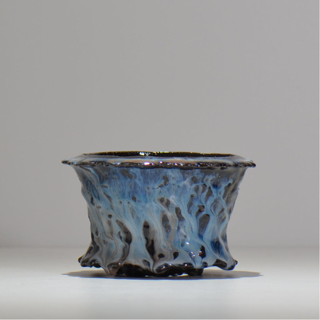 木村 貴史 / 深流-黒蒼 /  kt_sr01_m /  約 φ13.5cm /  植木鉢