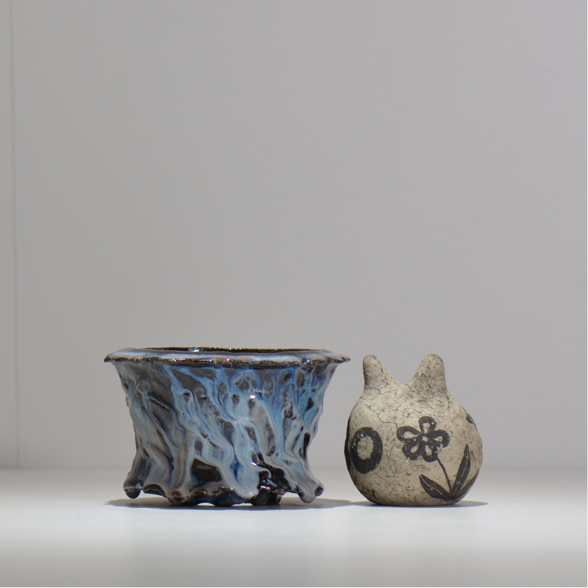 木村 貴史 / 深流-黒蒼 /  kt_sr01_m /  約 φ13.5cm /  植木鉢