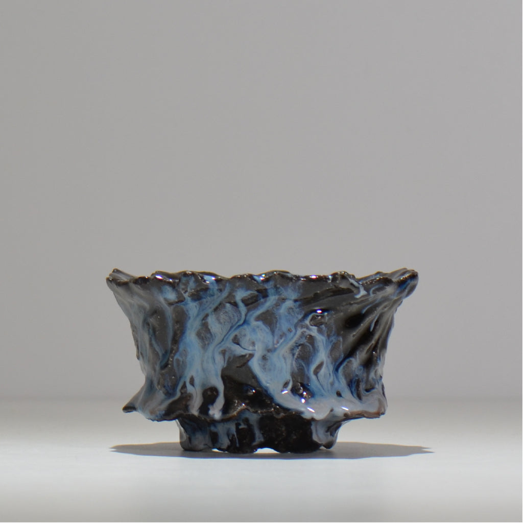 木村 貴史 / 深流-黒蒼 /  kt_sr02_m /  約 φ13cm /  植木鉢