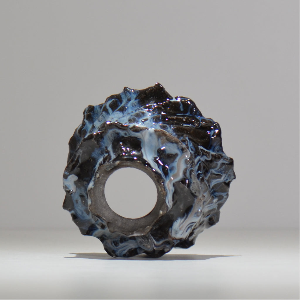木村 貴史 / 深流-黒蒼 /  kt_sr02_m /  約 φ13cm /  植木鉢