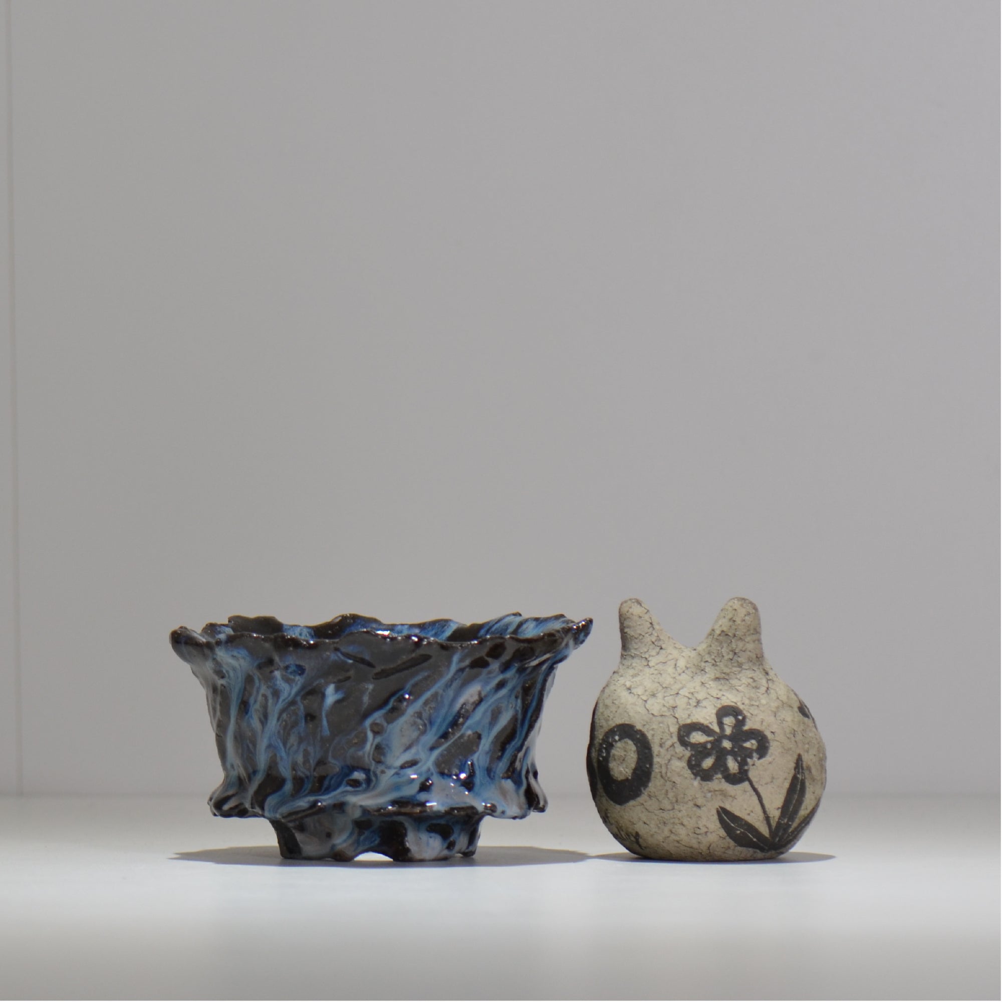 木村 貴史 / 深流-黒蒼 /  kt_sr02_m /  約 φ13cm /  植木鉢