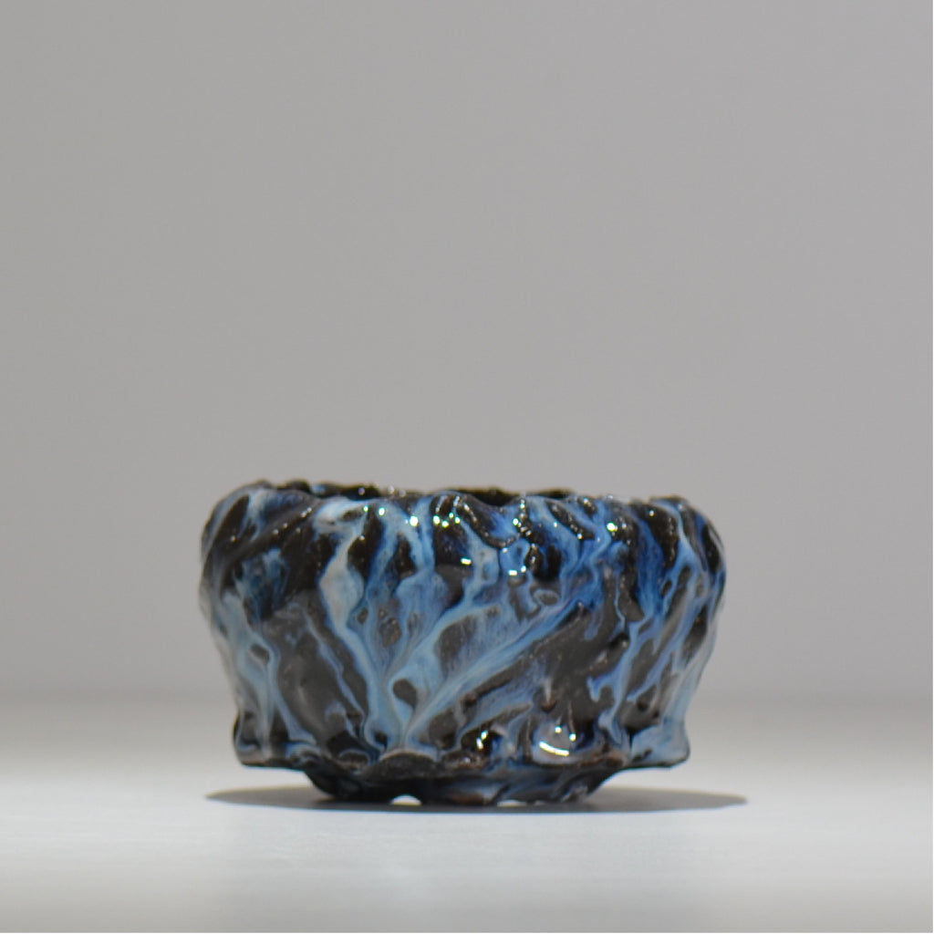 木村 貴史 / 深流-黒蒼 /  kt_sr03_s /  約 φ11.5cm /  植木鉢