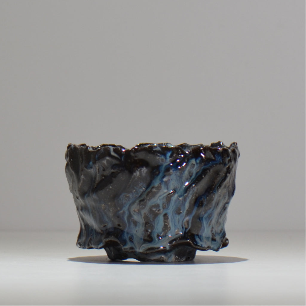 木村 貴史 / 深流-黒蒼 /  kt_sr04_s /  約 φ11.5cm /  植木鉢