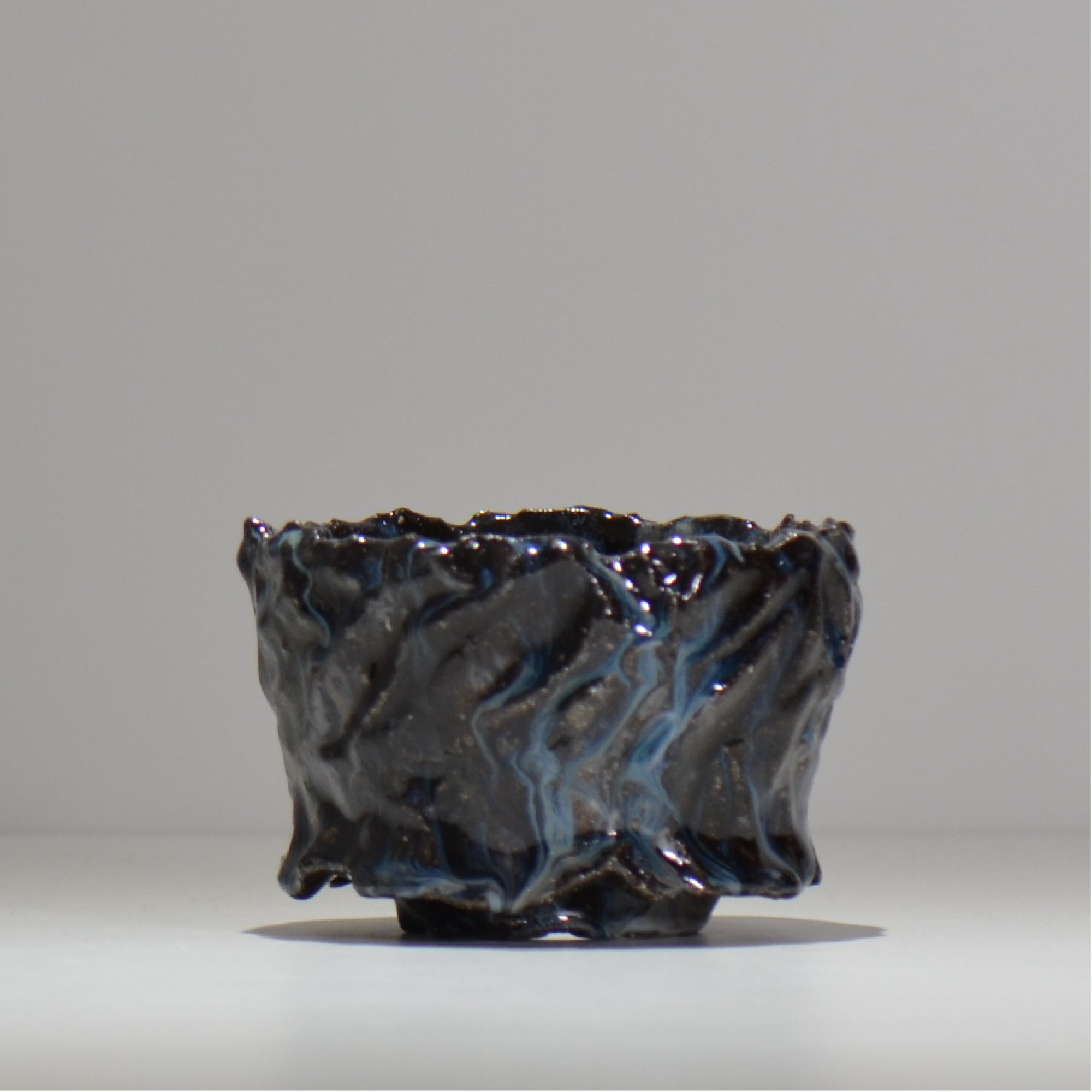 木村 貴史 / 深流-黒蒼 /  kt_sr04_s /  約 φ11.5cm /  植木鉢