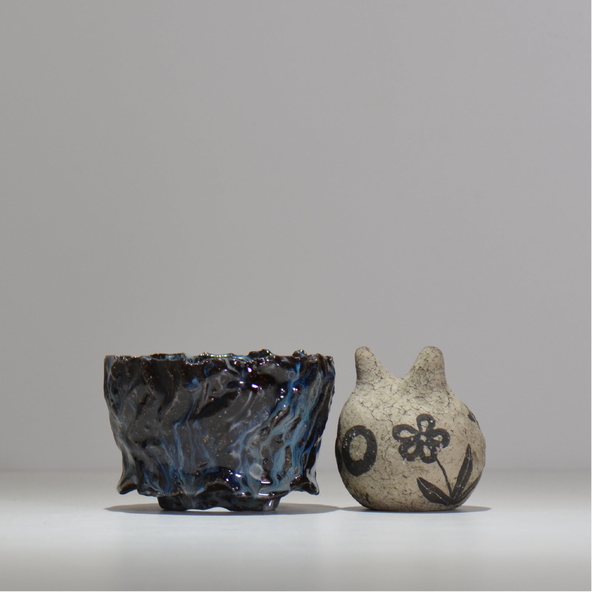 木村 貴史 / 深流-黒蒼 /  kt_sr04_s /  約 φ11.5cm /  植木鉢