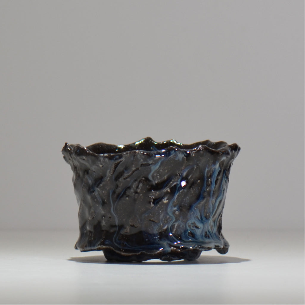 木村 貴史 / 深流-黒蒼 /   kt_sr05_s /  約 φ12cm /  植木鉢