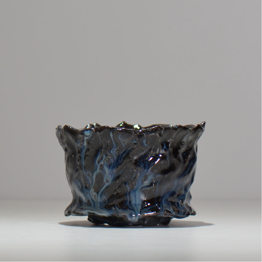 木村 貴史 / 深流-黒蒼 /   kt_sr05_s /  約 φ12cm /  植木鉢