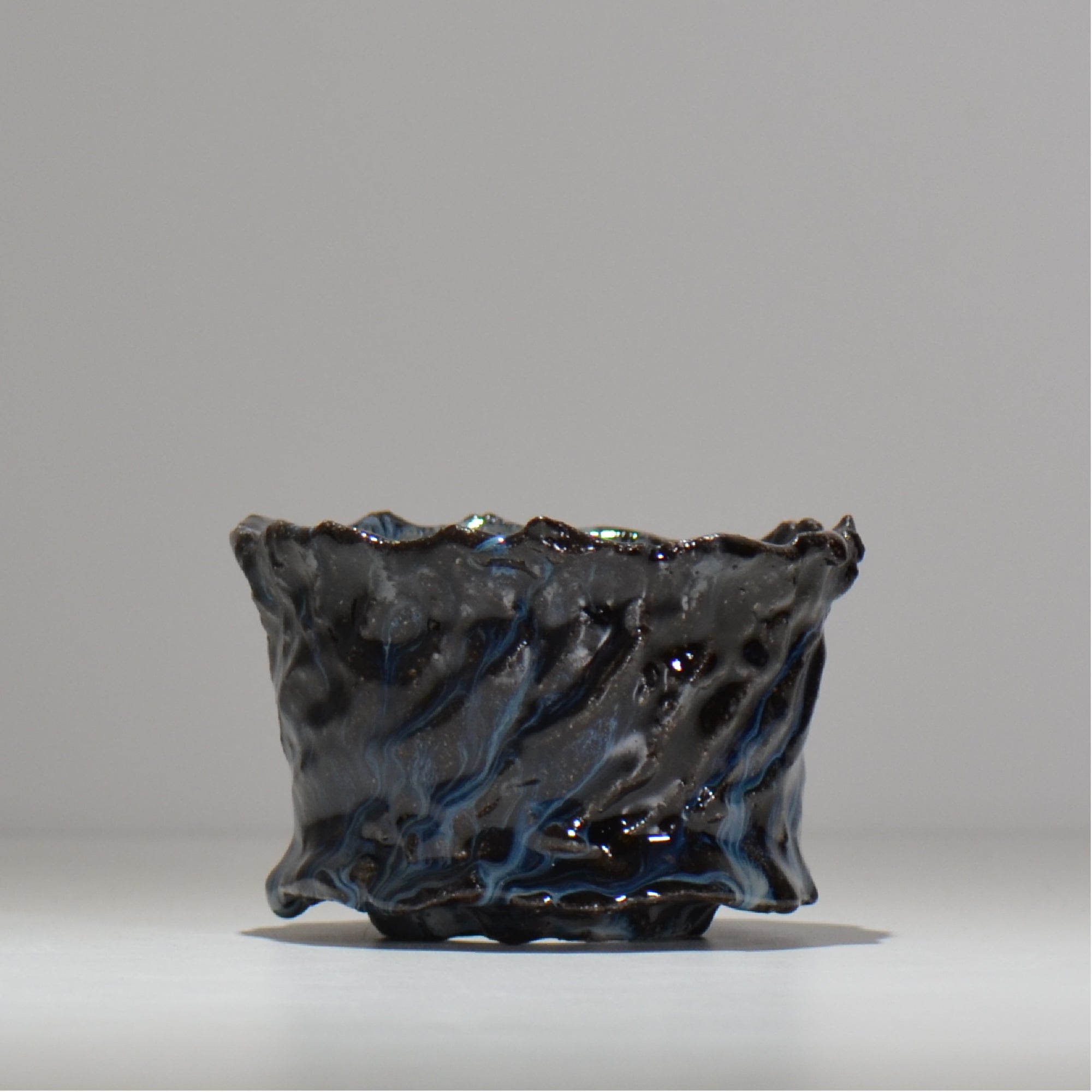 木村 貴史 / 深流-黒蒼 /   kt_sr05_s /  約 φ12cm /  植木鉢