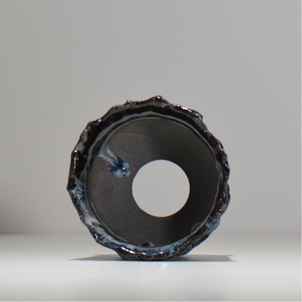 木村 貴史 / 深流-黒蒼 /   kt_sr05_s /  約 φ12cm /  植木鉢