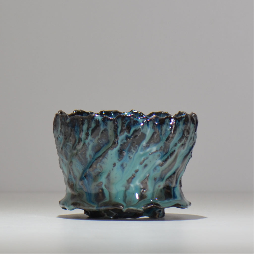 木村 貴史 / 深流-翡翠 /  kt_sr09_s /  約 φ11.3cm /  植木鉢