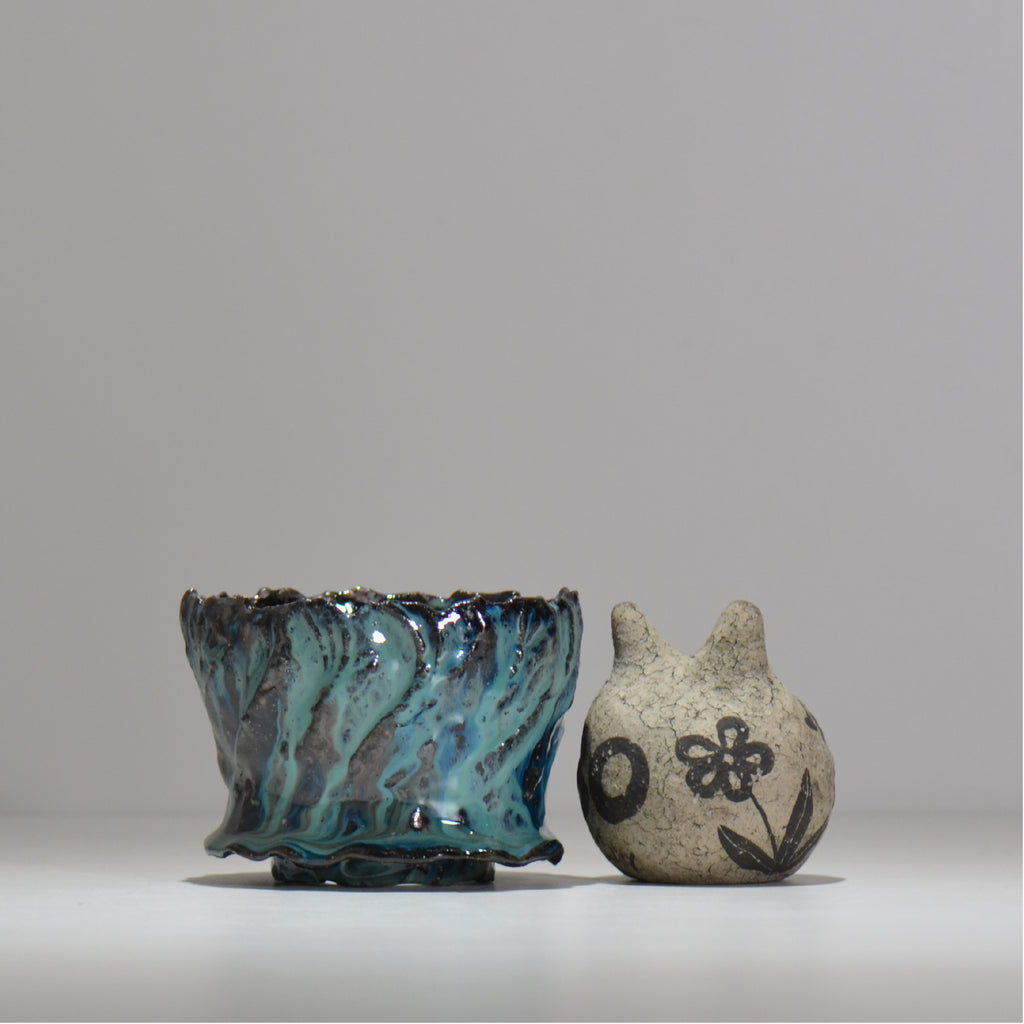 木村 貴史 / 深流-翡翠 /  kt_sr09_s /  約 φ11.3cm /  植木鉢