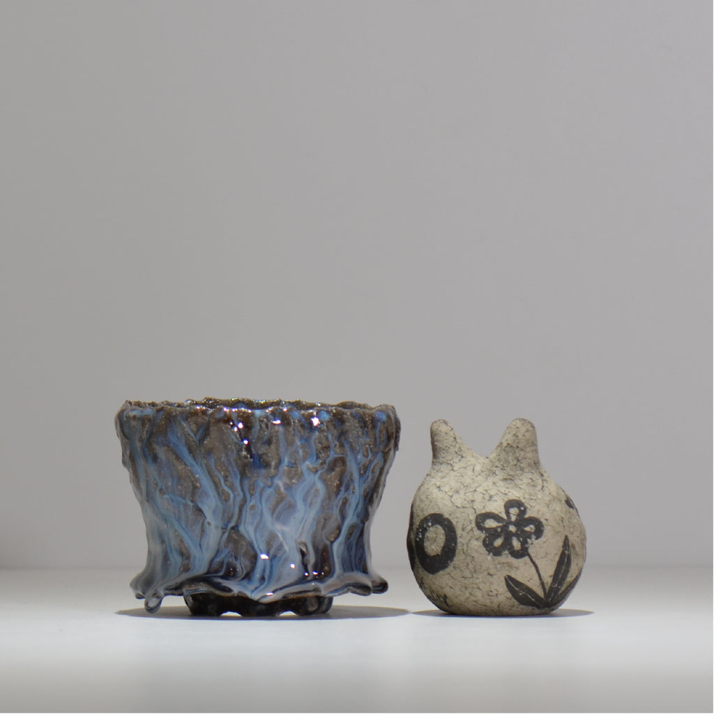 木村 貴史 / 深流-白波 /  kt_sr11_s /  約 φ12cm /  植木鉢