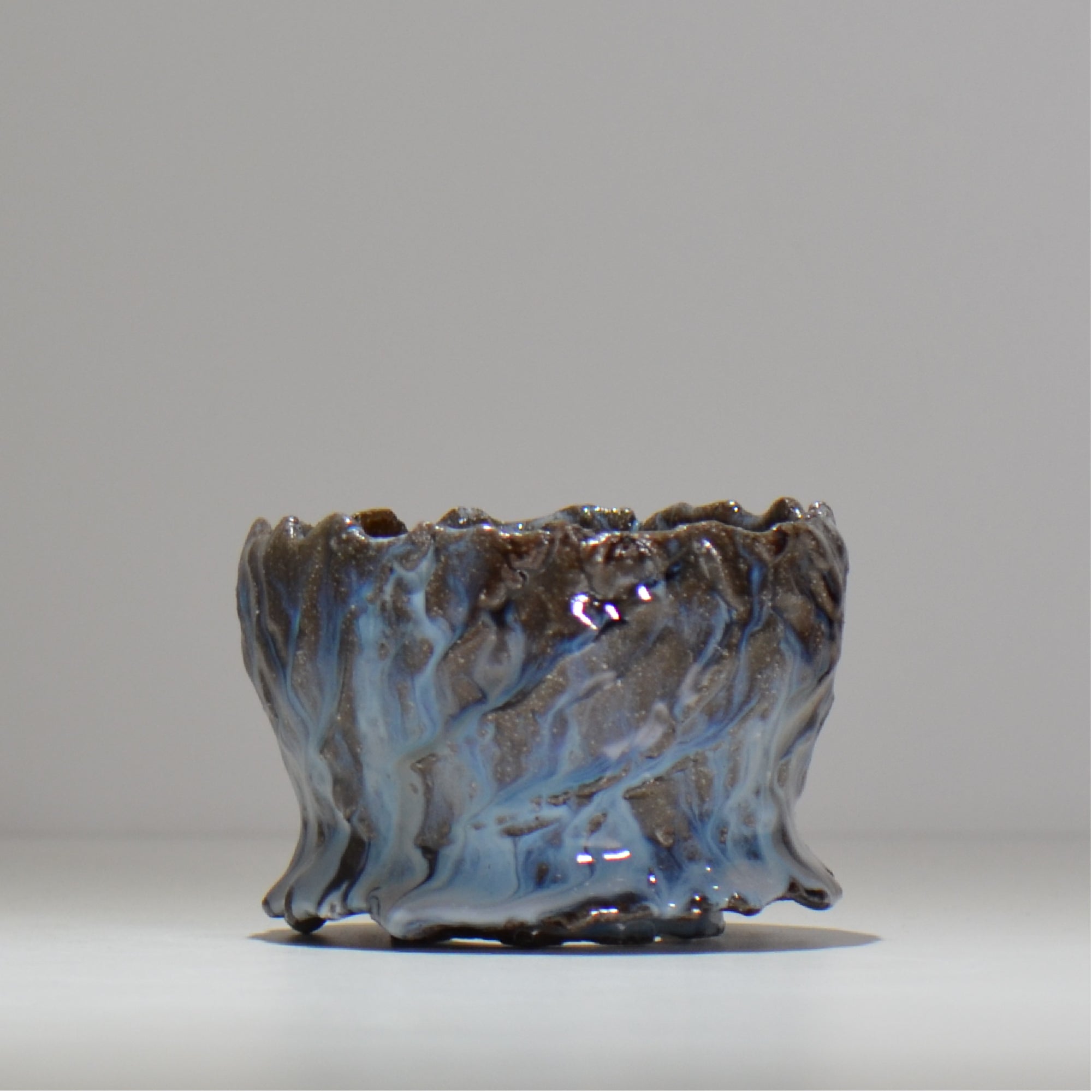 木村 貴史 / 深流-白波 /  kt_sr12_s/  約 φ11cm /  植木鉢