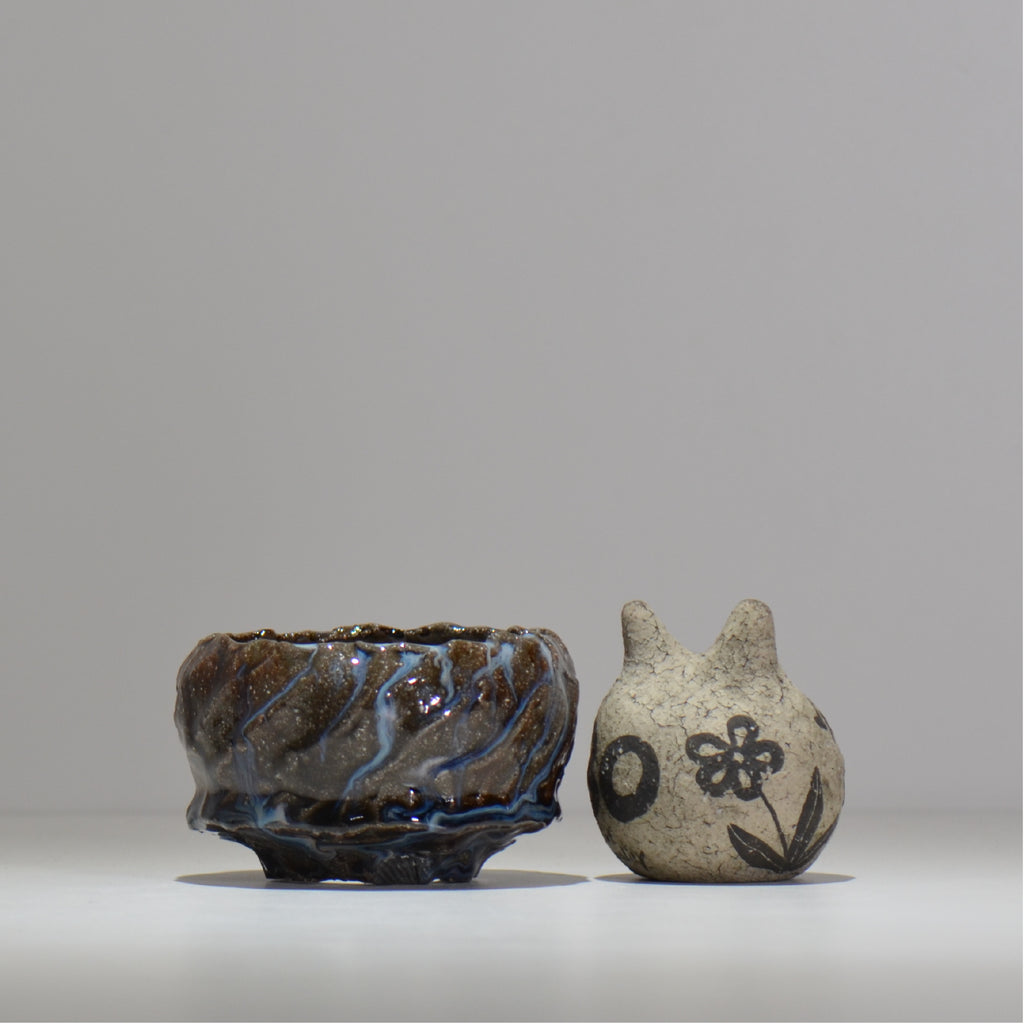 木村 貴史 / 深流-白波  /  kt_sr14_s /  約 φ12cm /  植木鉢