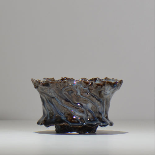 木村 貴史 / 深流-白波 /  kt_sr16_m /  約 φ12.3cm /  植木鉢