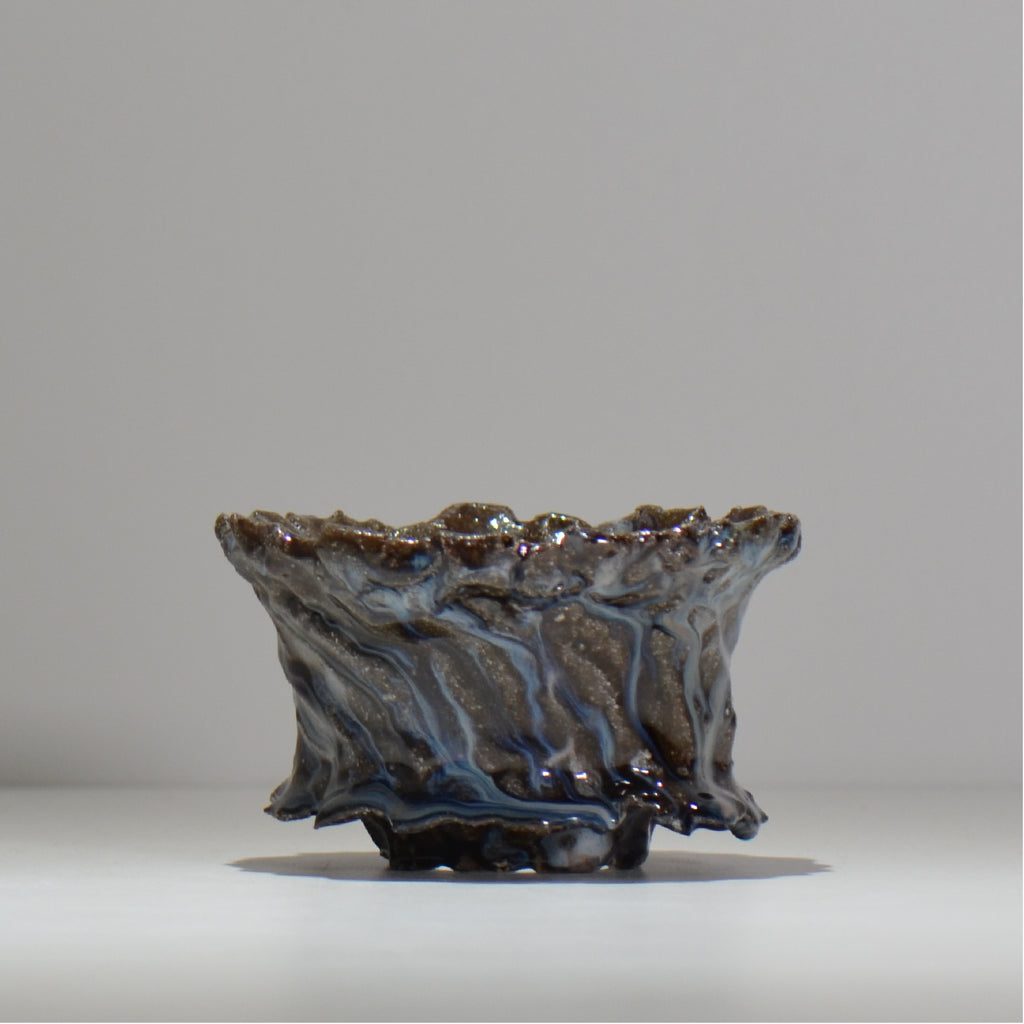 木村 貴史 / 深流-白波 /  kt_sr16_m /  約 φ12.3cm /  植木鉢