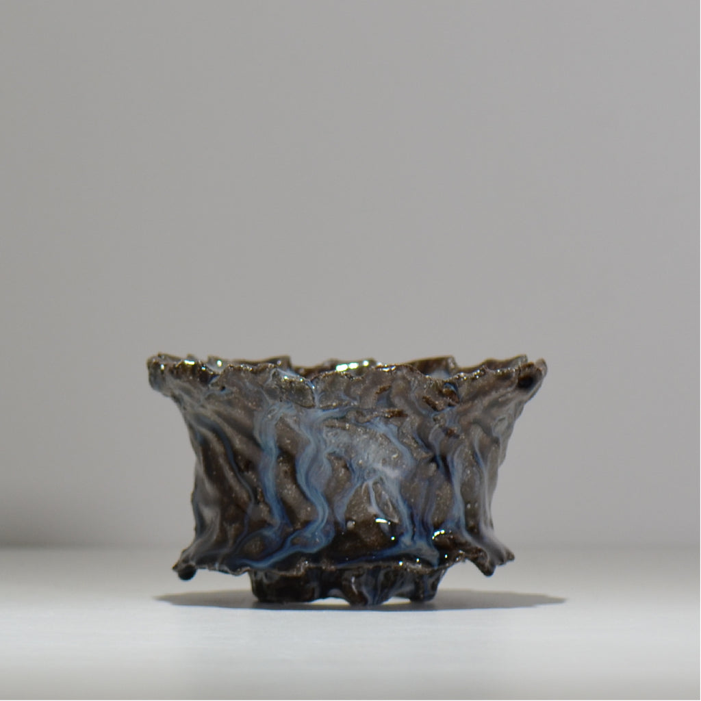 木村 貴史 / 深流-白波 /  kt_sr16_m /  約 φ12.3cm /  植木鉢