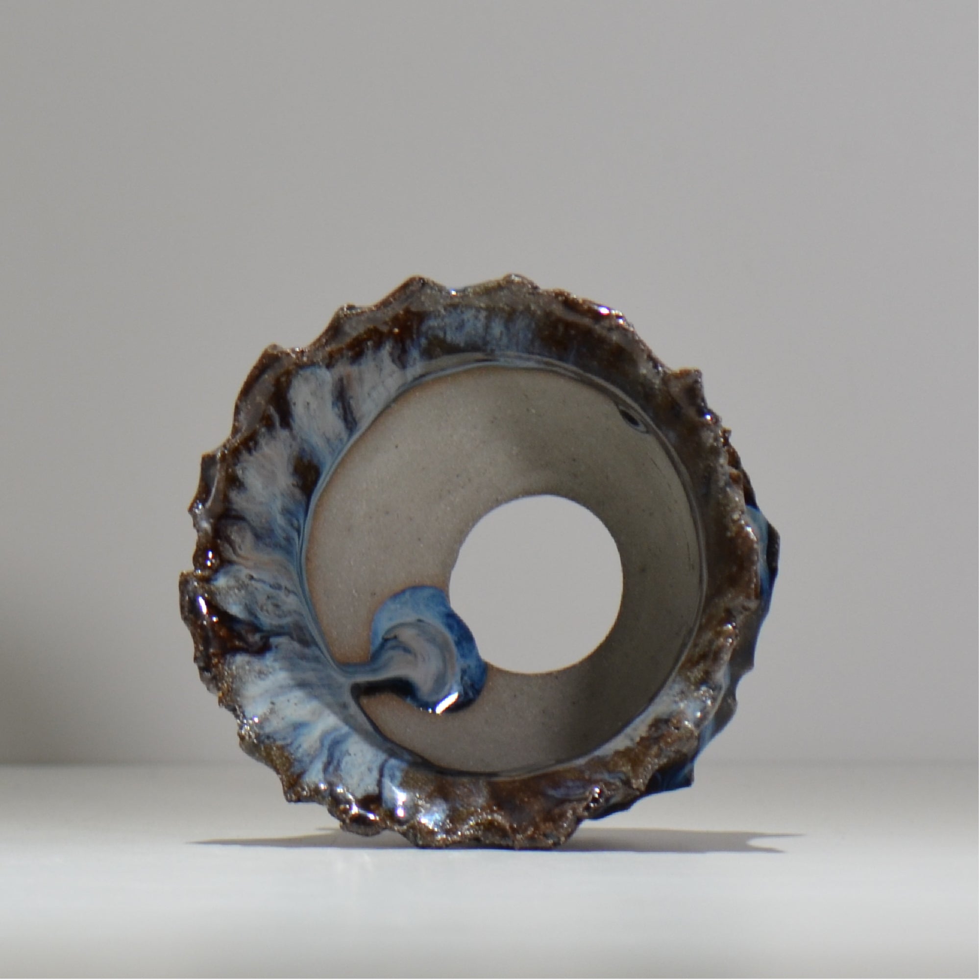 木村 貴史 / 深流-白波 /  kt_sr16_m /  約 φ12.3cm /  植木鉢