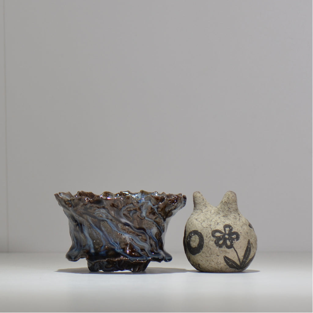 木村 貴史 / 深流-白波 /  kt_sr16_m /  約 φ12.3cm /  植木鉢