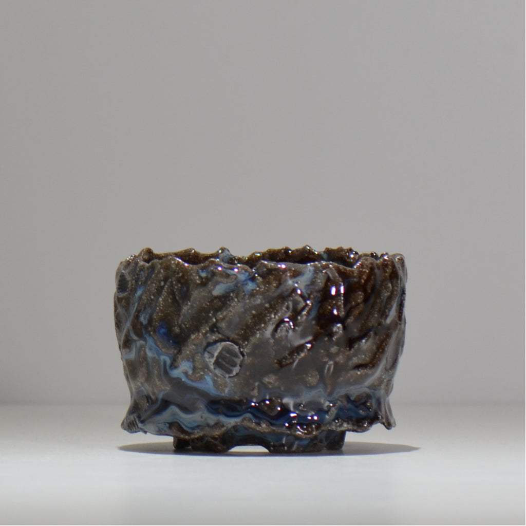 木村 貴史 / 深流-白波 /  kt_sr17_s /  約 φ11.5cm /  植木鉢