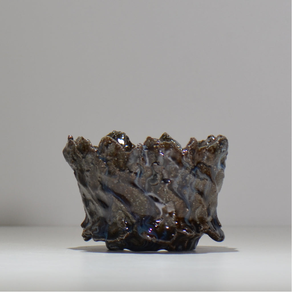 木村 貴史 / 深流-白波 /  kt_sr18_s /  約 φ11.5cm /  植木鉢