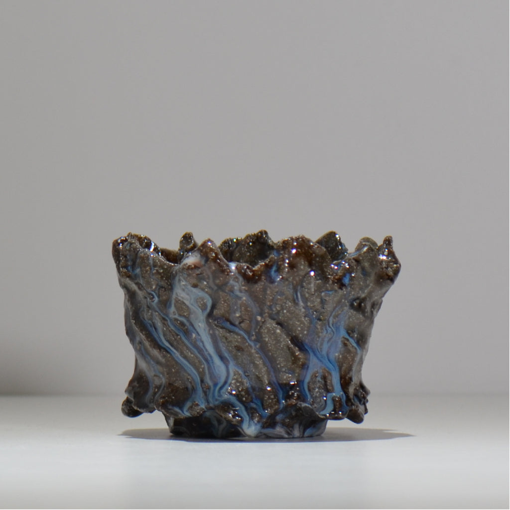 木村 貴史 / 深流-白波 /  kt_sr18_s /  約 φ11.5cm /  植木鉢