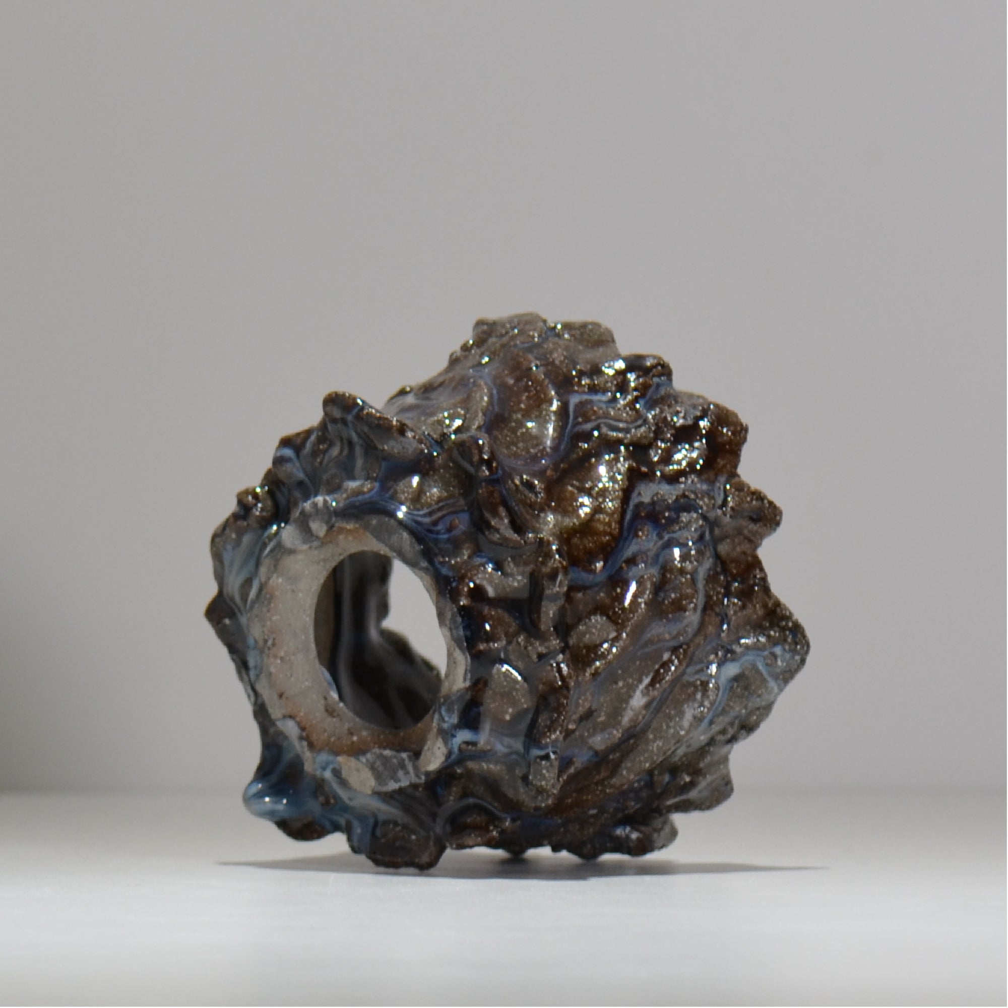 木村 貴史 / 深流-白波 /  kt_sr18_s /  約 φ11.5cm /  植木鉢