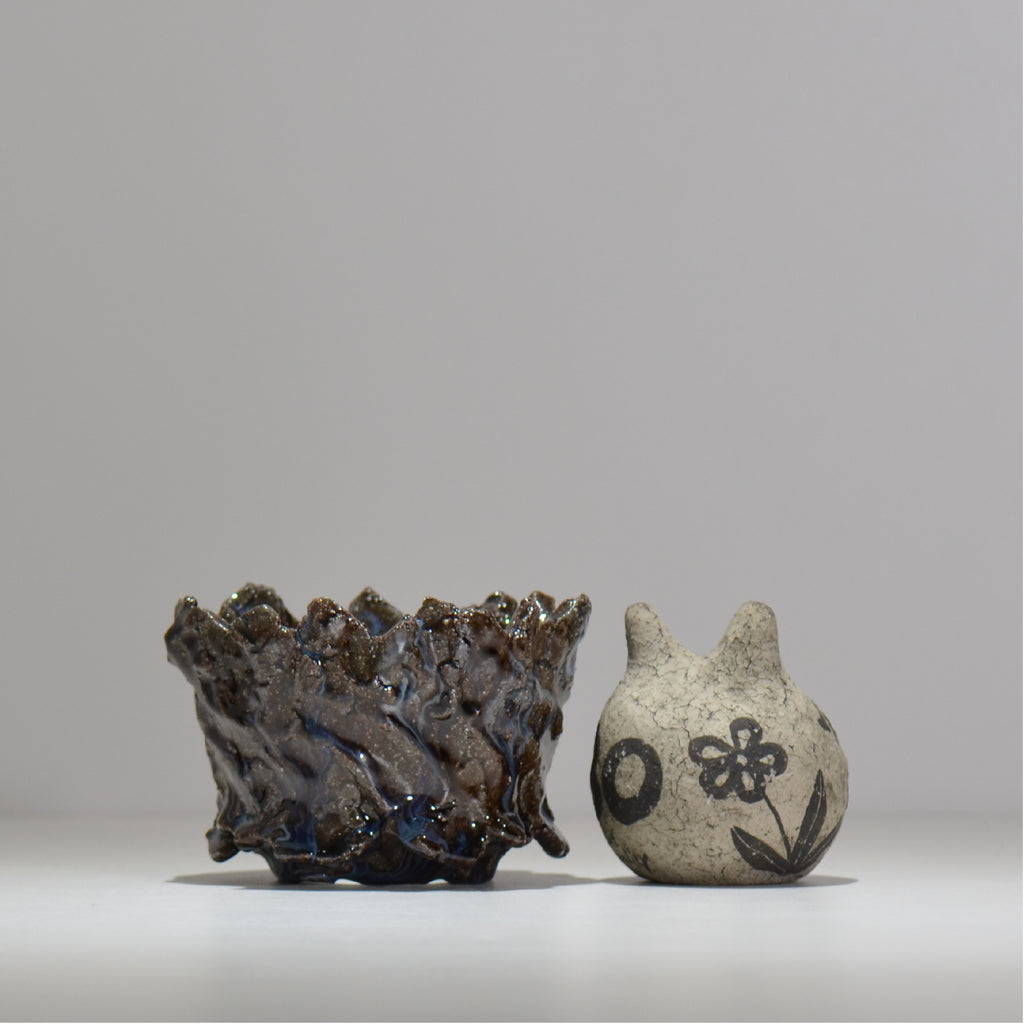 木村 貴史 / 深流-白波 /  kt_sr18_s /  約 φ11.5cm /  植木鉢