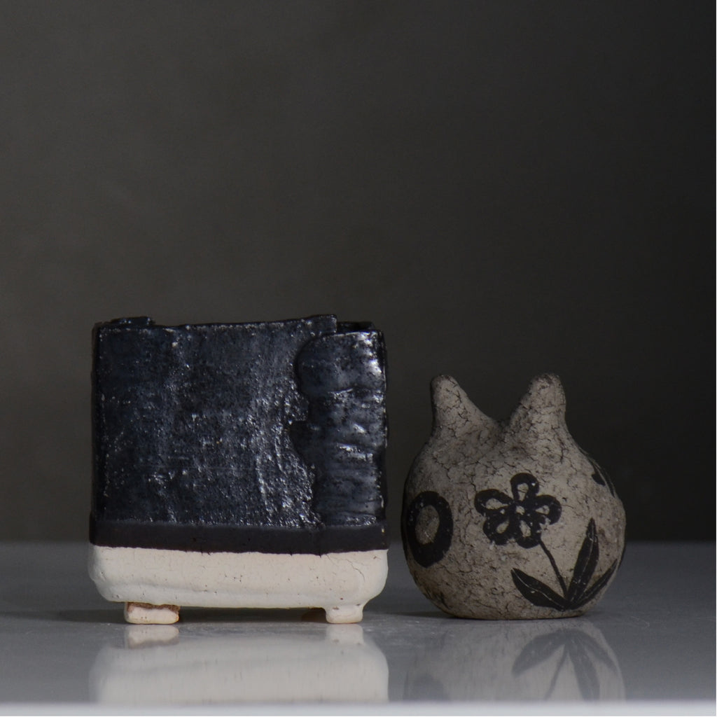 川合 牧人 / cube ツートン / mk2_cb02_s / 約φ9.5cm / 植木鉢