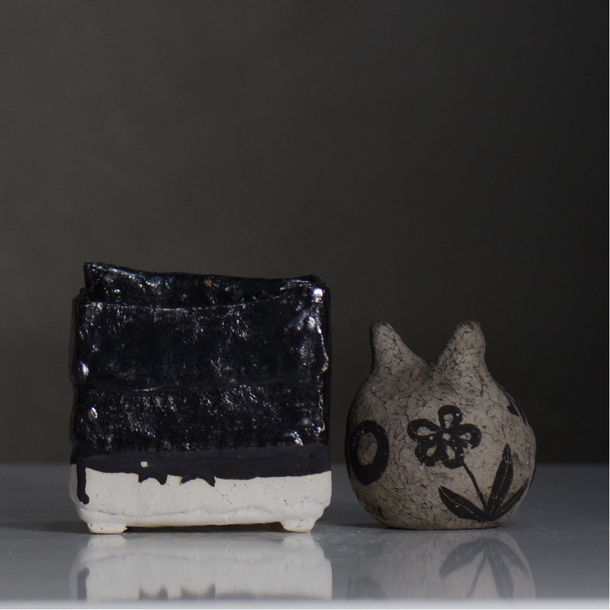 川合 牧人 / cube ツートン / mk2_cb03_s / 約φ9.5cm / 植木鉢 – ハチラボ