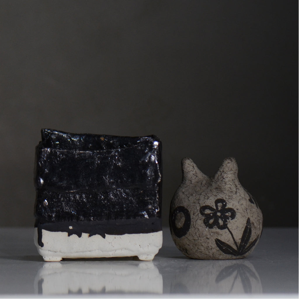 川合 牧人 / cube ツートン / mk2_cb03_s / 約φ9.5cm / 植木鉢