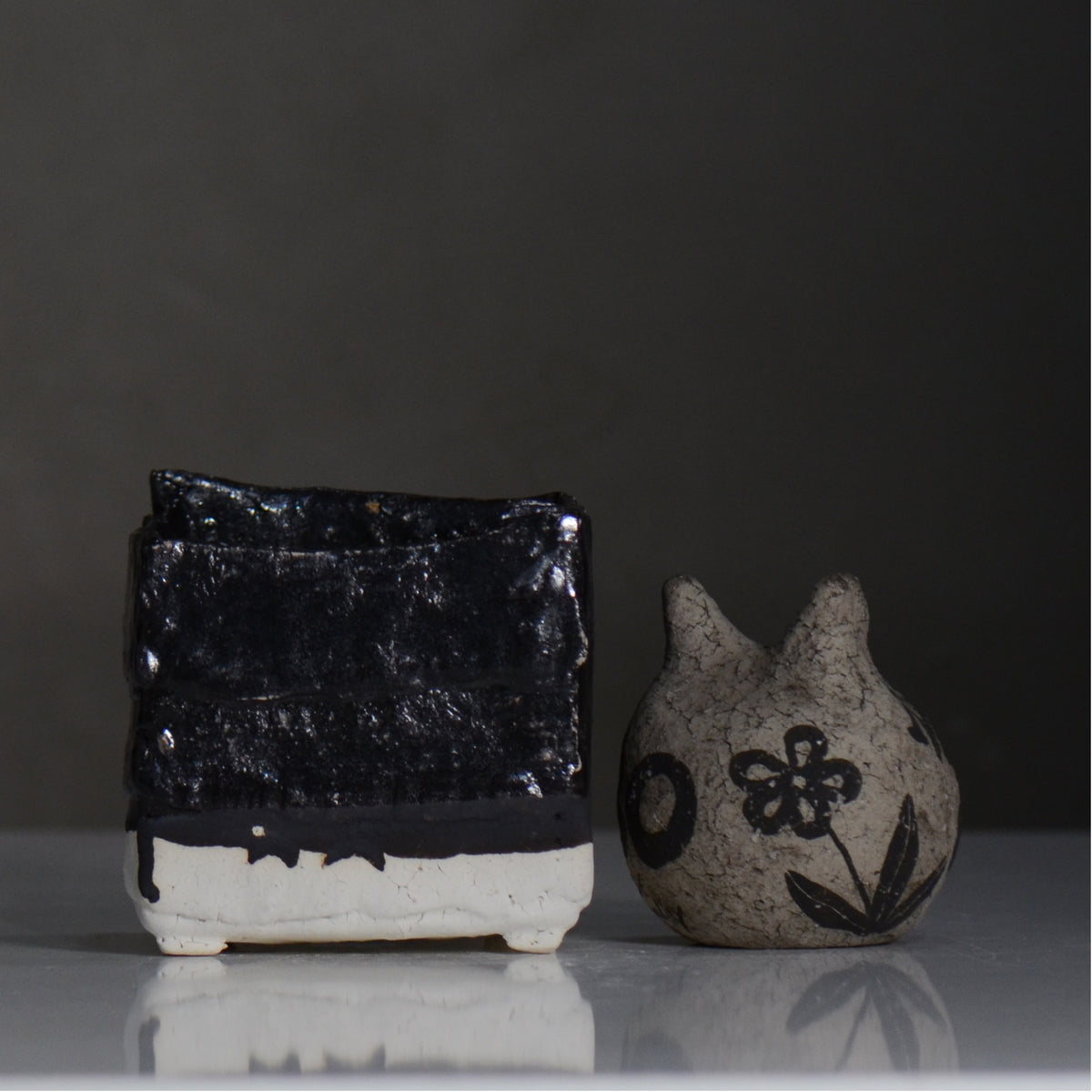 川合 牧人 / cube ツートン / mk2_cb03_s / 約φ9.5cm / 植木鉢