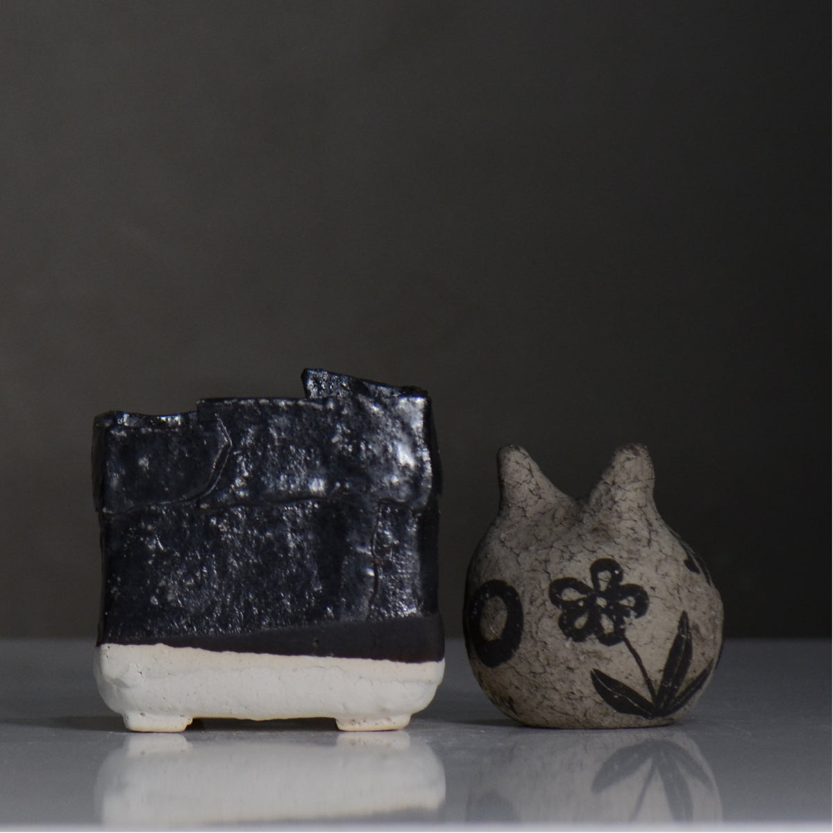 川合 牧人 / cube ツートン / mk2_cb04_s / 約φ9.5cm / 植木鉢