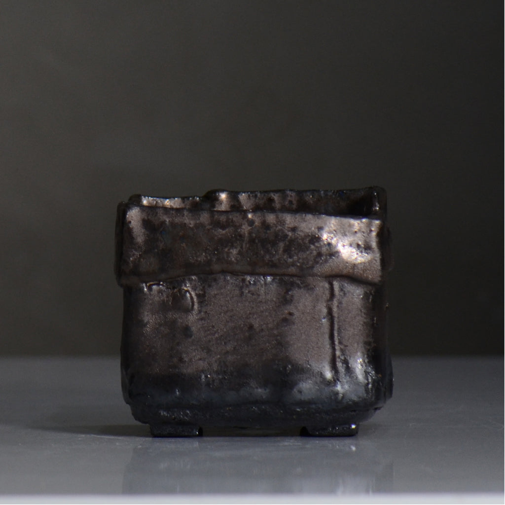 川合 牧人 / cube ブロンズ / mk2_cb07_s / 約φ10cm / 植木鉢