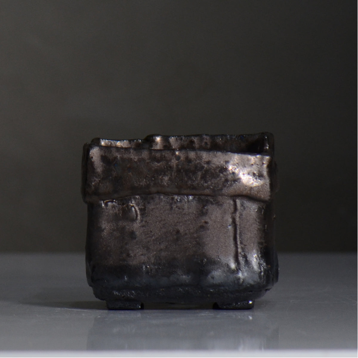 川合 牧人 / cube ブロンズ / mk2_cb07_s / 約φ10cm / 植木鉢