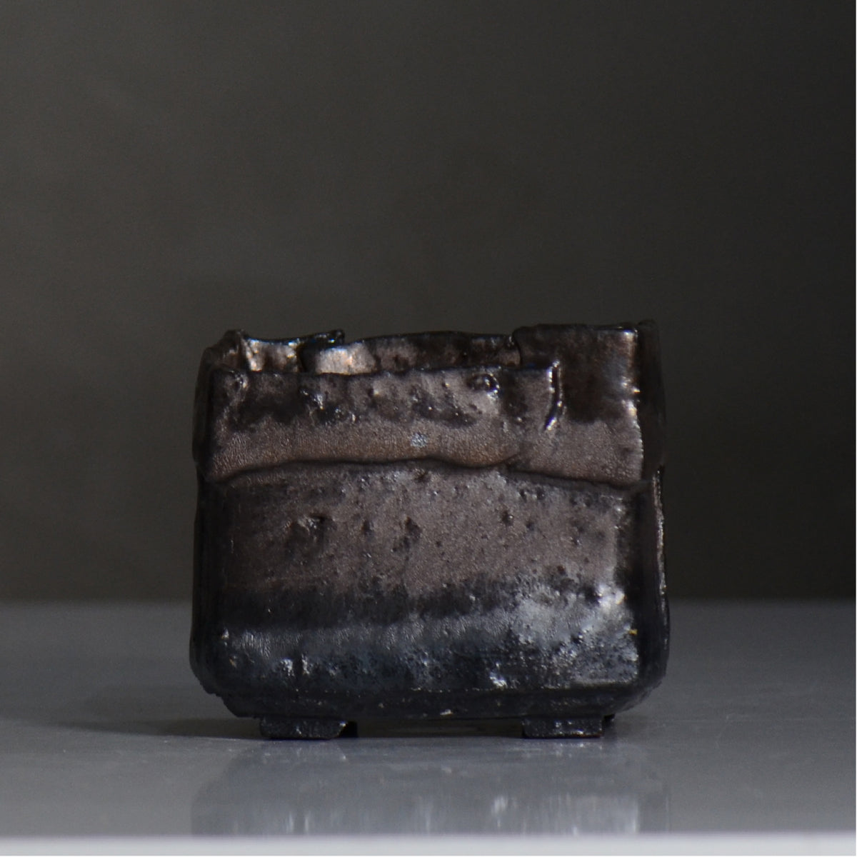 川合 牧人 / cube ブロンズ / mk2_cb07_s / 約φ10cm / 植木鉢