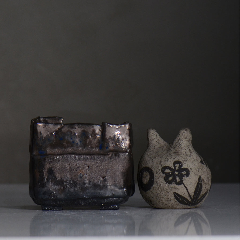 川合 牧人 / cube ブロンズ / mk2_cb07_s / 約φ10cm / 植木鉢