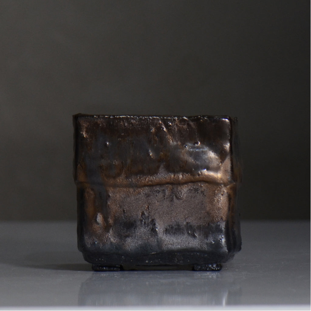 川合 牧人 / cube ブロンズ / mk2_cb08_s / 約φ10cm / 植木鉢