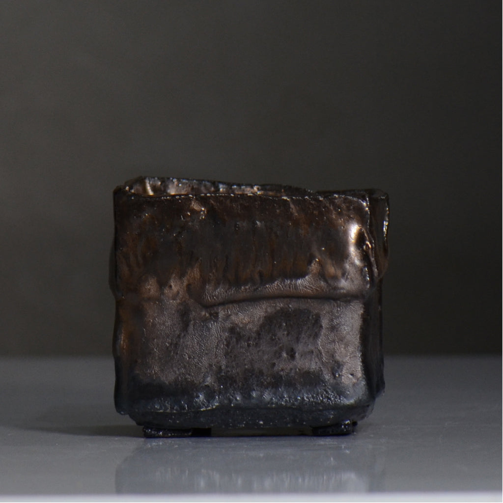 川合 牧人 / cube ブロンズ / mk2_cb08_s / 約φ10cm / 植木鉢