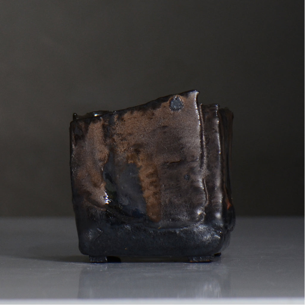 川合 牧人 / cube ブロンズ / mk2_cb10_s / 約φ10cm / 植木鉢