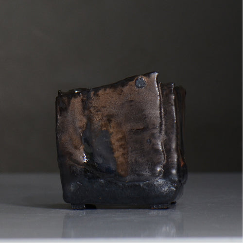 川合 牧人 / cube ブロンズ / mk2_cb10_s / 約φ10cm / 植木鉢