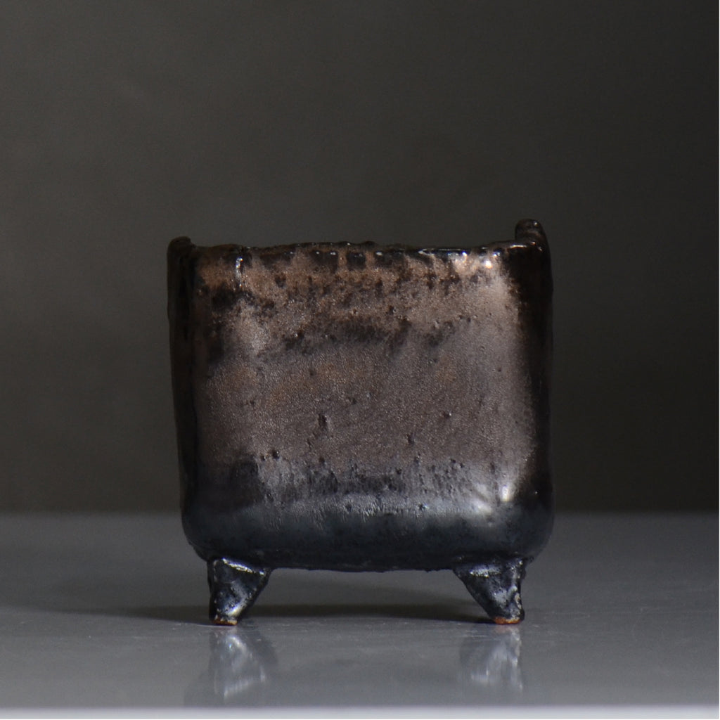 川合 牧人 / cube ブロンズ / mk2_cb11_s / 約φ10.3cm / 植木鉢