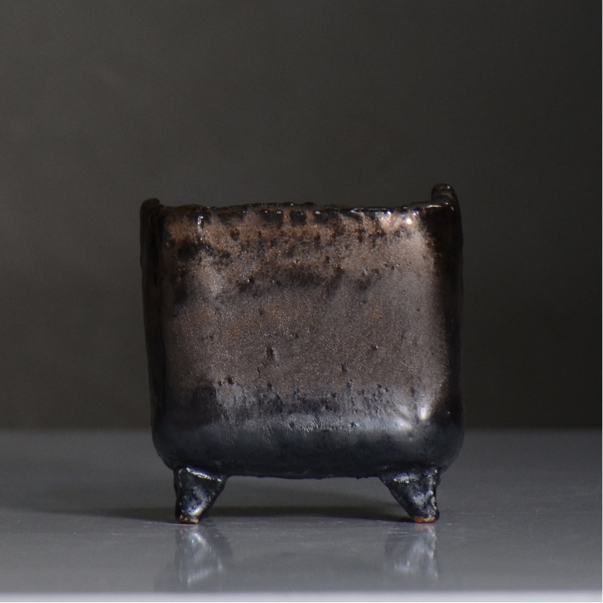 川合 牧人 / cube ブロンズ / mk2_cb11_s / 約φ10.3cm / 植木鉢