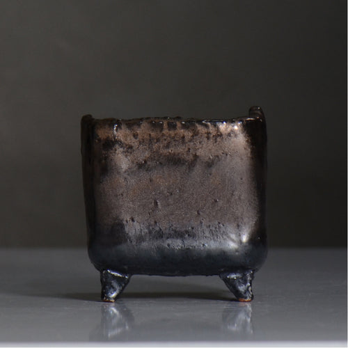 川合 牧人 / cube ブロンズ / mk2_cb11_s / 約φ10.3cm / 植木鉢