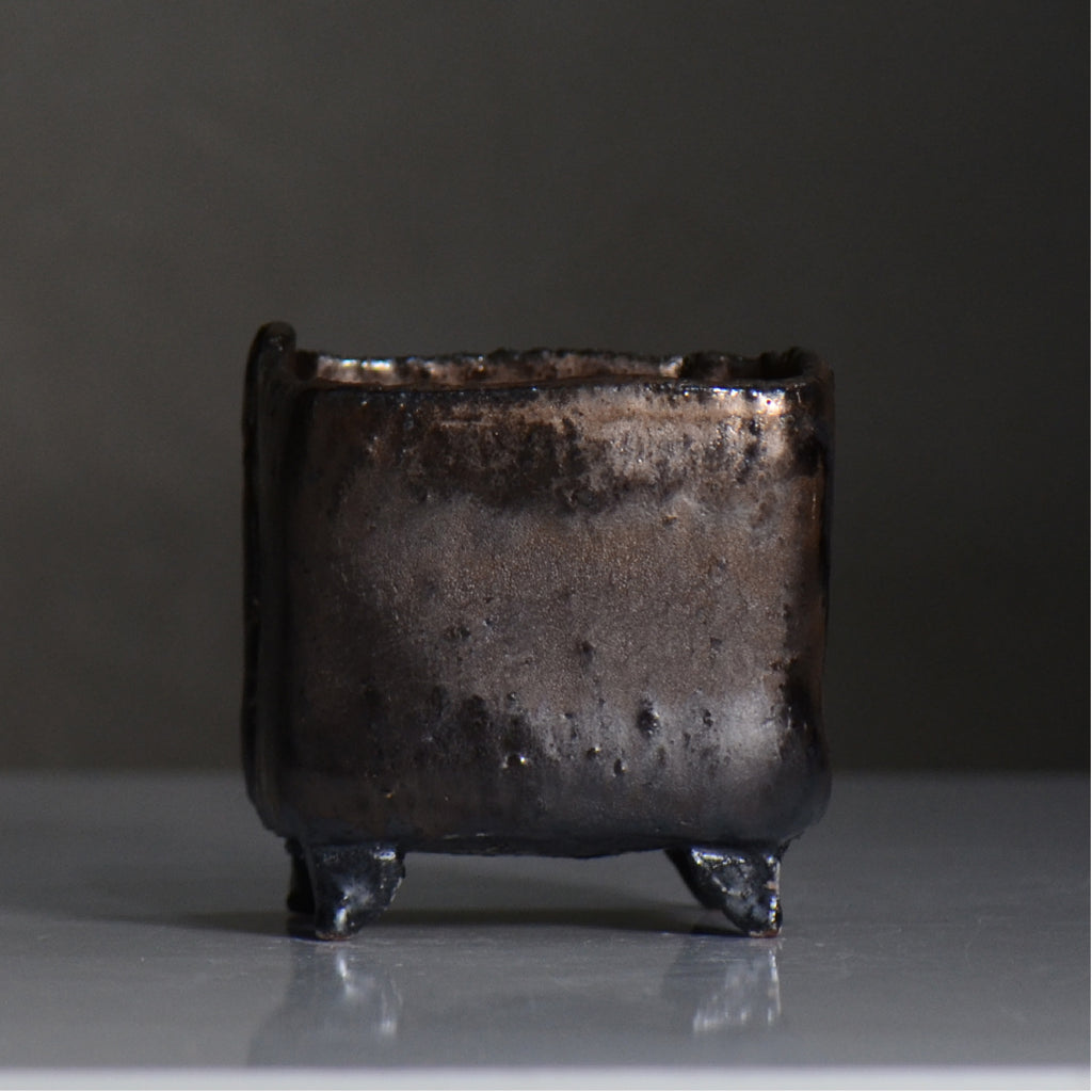 川合 牧人 / cube ブロンズ / mk2_cb11_s / 約φ10.3cm / 植木鉢
