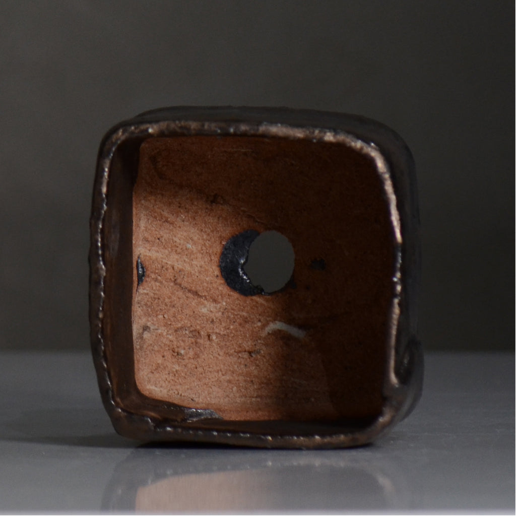 川合 牧人 / cube ブロンズ / mk2_cb11_s / 約φ10.3cm / 植木鉢