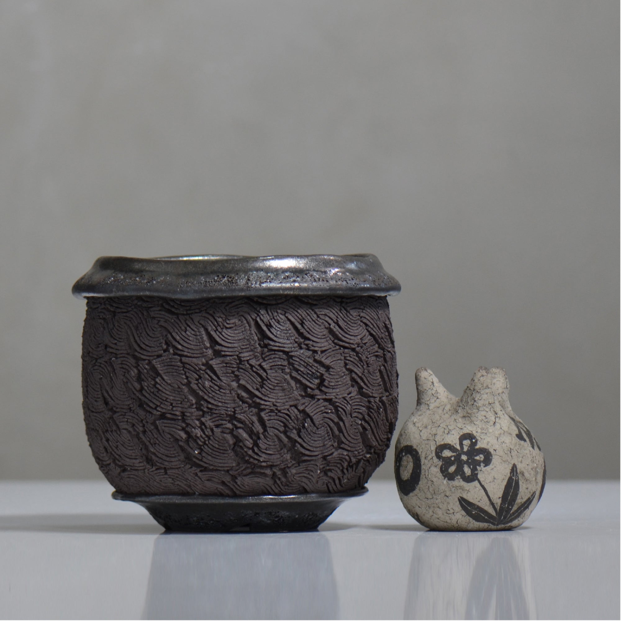松井邦明 /  水沫  / mk3_mi05_l / 約 φ16.5cm / 植木鉢